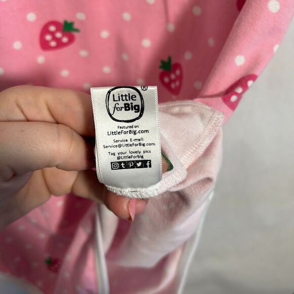 Little For Bigs Bodysuit XXXXL Strawberry Crybaby Pink Collar DDLG - Picture 9 of 10